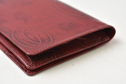 カルティエ 財布 Cartier ヴィンテージ 札入れ ハッピーバースデー ハッピーバースデイ パテントレザー ボルドー【中古】