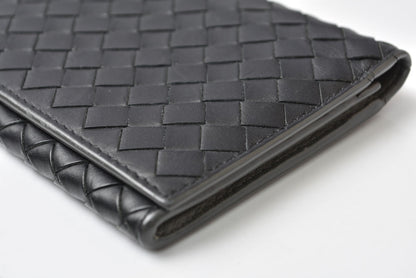 ボッテガヴェネタ 財布/札入れ メンズ BOTTEGA VENETA 長財布 イントレチャート ブラック/カーキ【中古】