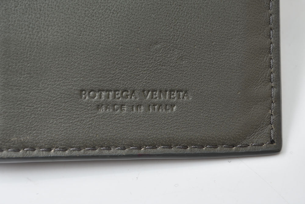 ボッテガヴェネタ 財布/札入れ メンズ BOTTEGA VENETA 長財布 イントレチャート ブラック/カーキ【中古】