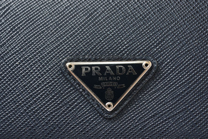 プラダ 財布/がま口/長財布 PRADA サフィアーノ トライアングル SAFFIANO TRIANG BALTICO ネイビー レディース【中古】