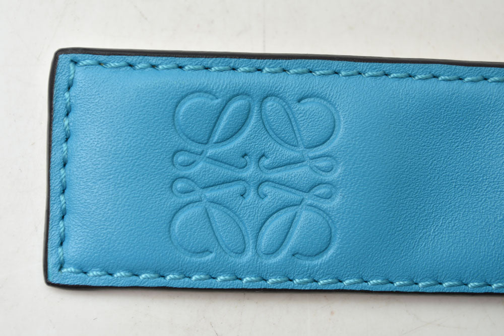 ロエベ ブレスレット/バングル LOEWE アナグラム SLAP スラップ ブレスレット ライトブルー【中古】