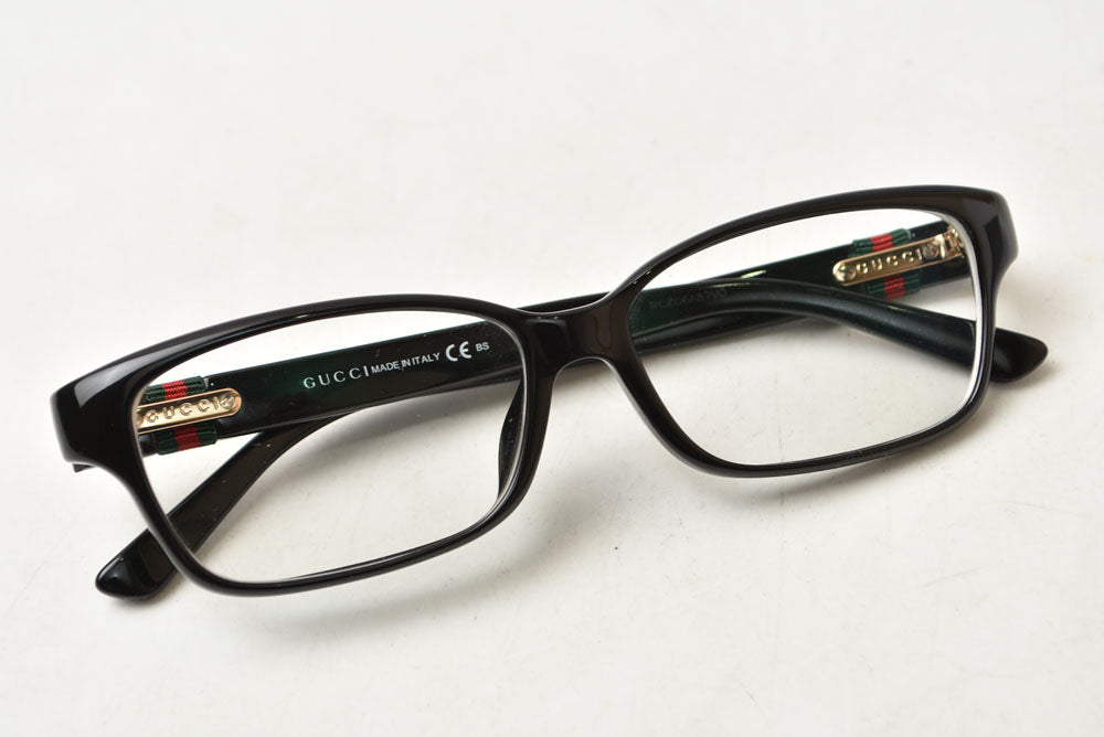 グッチ アイウェア/眼鏡/メガネ フレーム レンズ入 GUCCI GG3670F ブラック/ライン入り【中古】