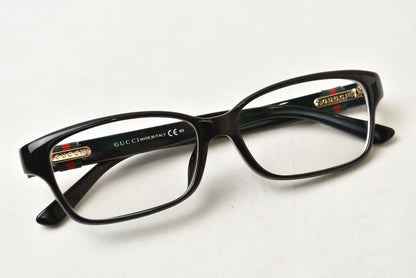 グッチ アイウェア/眼鏡/メガネ フレーム レンズ入 GUCCI GG3670F ブラック/ライン入り【中古】