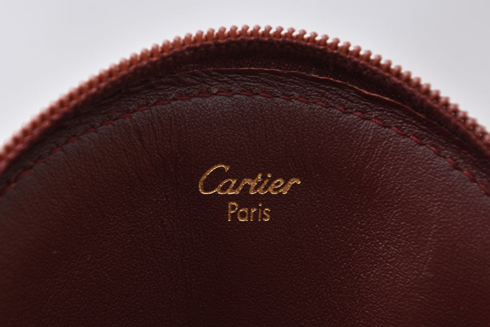 カルティエ コインケース/小銭入れ Cartier ヴィンテージ 財布 マスト ドゥ カルティエ ボルドー【中古】