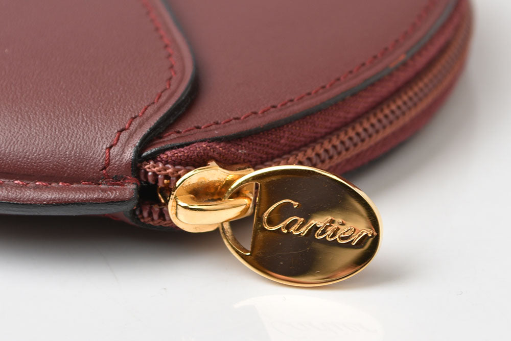 カルティエ コインケース/小銭入れ Cartier ヴィンテージ 財布 マスト ドゥ カルティエ ボルドー【中古】