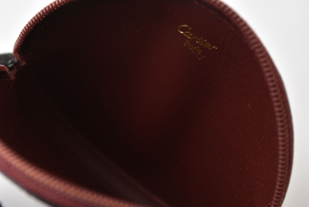 カルティエ コインケース/小銭入れ Cartier ヴィンテージ 財布 マスト ドゥ カルティエ ボルドー【中古】