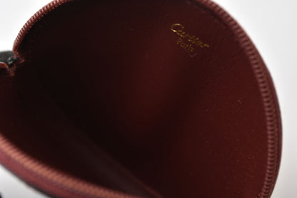 カルティエ コインケース/小銭入れ Cartier ヴィンテージ 財布 マスト ドゥ カルティエ ボルドー【中古】