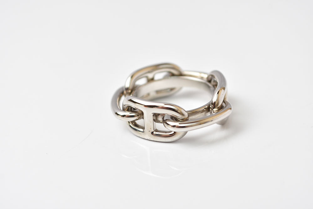 エルメス スカーフリング/スカーフホルダー HERMES シェーヌ・ダンクル シルバー【中古】