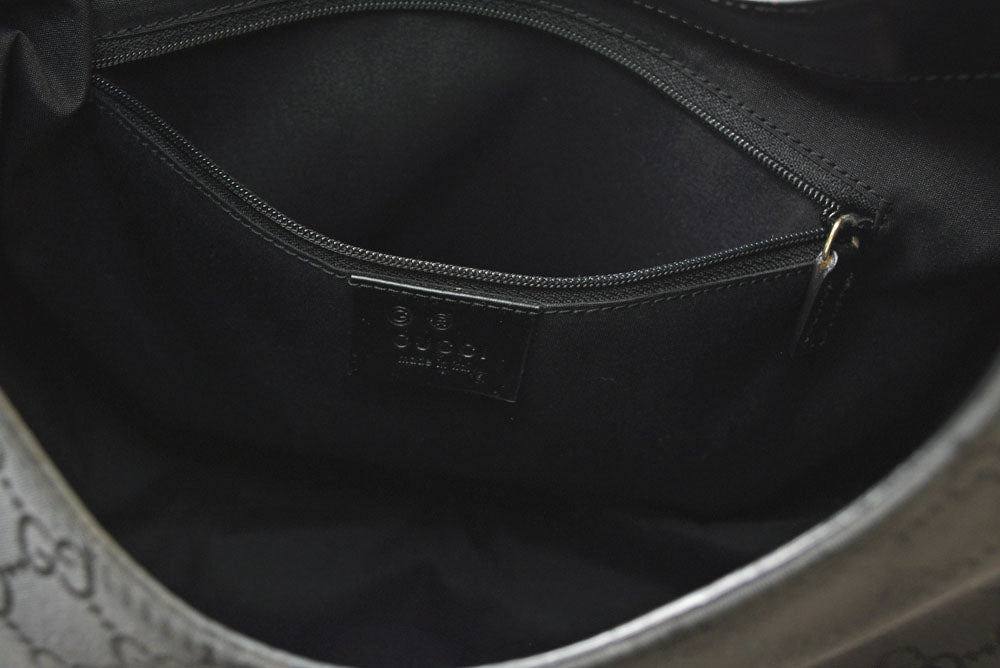 グッチ ショルダーバッグ GUCCI セミショルダー 257265 GG/ブラック ナイロン/レザー レディース アウトレット【中古】