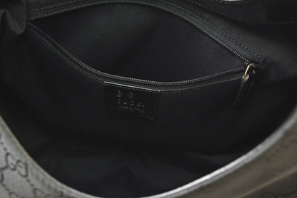 グッチ ショルダーバッグ GUCCI セミショルダー 257265 GG/ブラック ナイロン/レザー レディース アウトレット【中古】