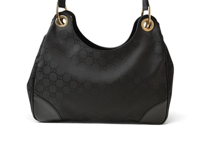 グッチ ショルダーバッグ GUCCI セミショルダー 257265 GG/ブラック ナイロン/レザー レディース アウトレット【中古】