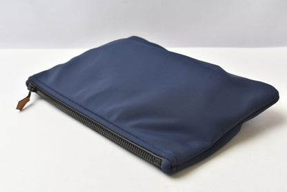エルメス ポーチ HERMES フラットポーチ ネオバン MM ナイロン ネイビー レディース【中古】