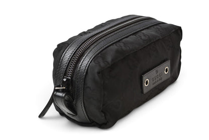 グッチ ポーチ GUCCI GGナイロン 化粧ポーチ/コスメポーチ GGブラック/ブラック 224088【中古】