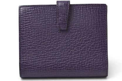 ロエベ 財布 LOEWE 三つ折り財布 アナグラム トリフォルド パープル【中古】