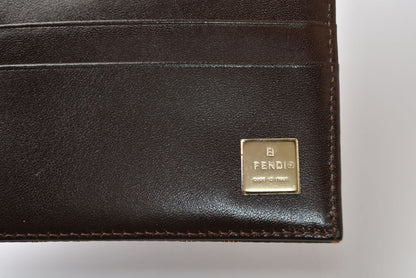 フェンディ 財布/二つ折 FENDI 折財布 ZUCCA/ズッカ柄 8M0011 ブラウン【中古】