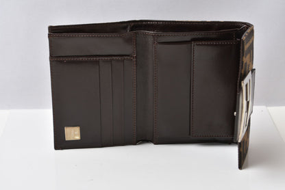 フェンディ 財布/二つ折 FENDI 折財布 ZUCCA/ズッカ柄 8M0011 ブラウン【中古】