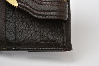 フェンディ 財布 FENDI 二つ折り財布 8M0160 ズッカ柄/ブラウン キャンバス レザー レディース【中古】