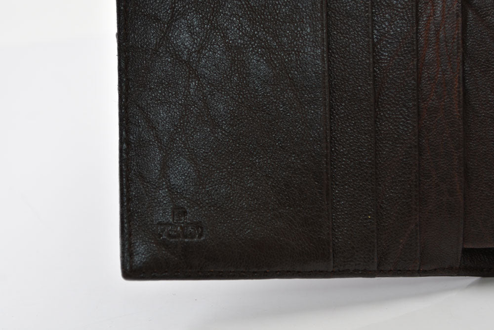 フェンディ 財布 FENDI 二つ折り財布 8M0160 ズッカ柄/ブラウン キャンバス レザー レディース【中古】