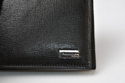 グッチ 財布 美品 ヴィンテージ メンズ GUCCI 折財布 レザー ブラック 034.0416【中古】