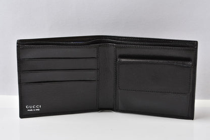 グッチ 財布 美品 ヴィンテージ メンズ GUCCI 折財布 レザー ブラック 034.0416【中古】