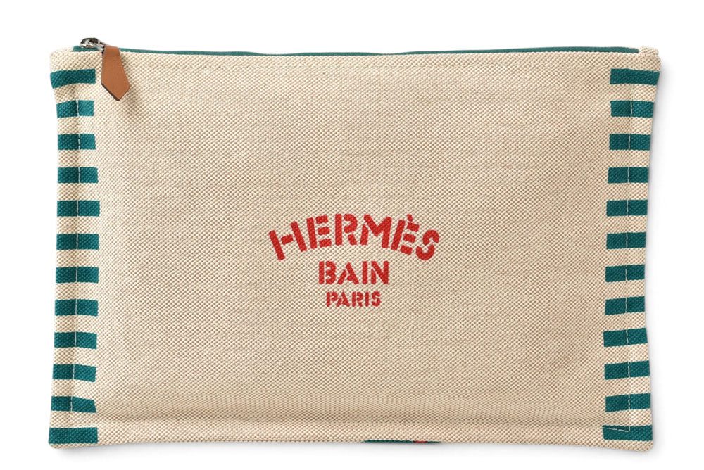 エルメス ポーチ HERMES OPTIMIST 24 CASE オプティミスト24 ケース/ポーチ 小物入れ グリーンマルチ レディース メンズ【中古】