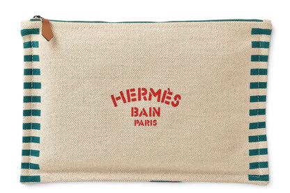 エルメス ポーチ HERMES OPTIMIST 24 CASE オプティミスト24 ケース/ポーチ 小物入れ グリーンマルチ レディース メンズ【中古】