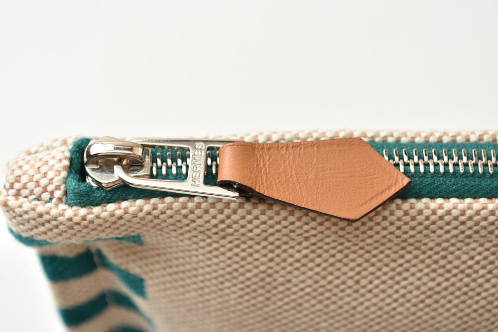 エルメス ポーチ HERMES OPTIMIST 24 CASE オプティミスト24 ケース/ポーチ 小物入れ グリーンマルチ レディース メンズ【中古】