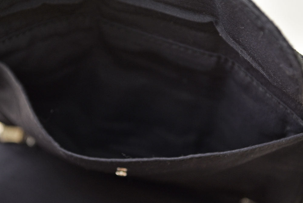 エルメス 財布 HERMES ミニ財布/2折り財布 フールトゥパースPM キャンバス ブラック/グレー【中古】