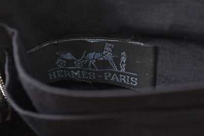 エルメス 財布 HERMES ミニ財布/2折り財布 フールトゥパースPM キャンバス ブラック/グレー【中古】