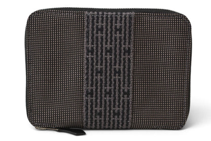 エルメス 財布 HERMES ミニ財布/2折り財布 エールライン パースPM コインケース キャンバス グレー【中古】