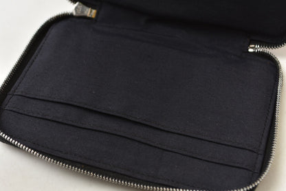 エルメス 財布 HERMES ミニ財布/2折り財布 エールライン パースPM コインケース キャンバス グレー【中古】