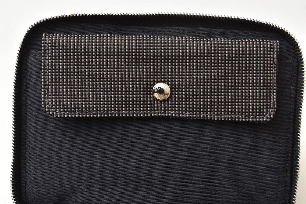 エルメス 財布 HERMES ミニ財布/2折り財布 エールライン パースPM コインケース キャンバス グレー【中古】