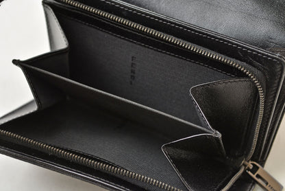 フェンディ 財布/二つ折 FENDI 折財布 8M0029 ZUCCA/ズッカ柄 ブラック【中古】