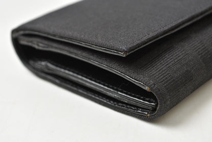 フェンディ 財布/二つ折 FENDI 折財布 8M0029 ZUCCA/ズッカ柄 ブラック【中古】