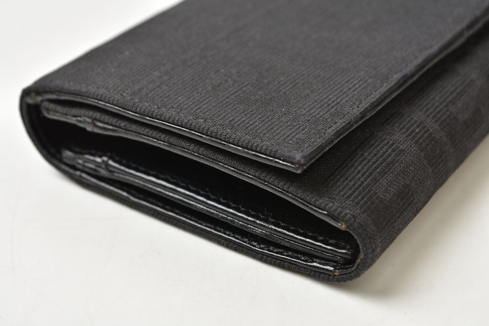 フェンディ 財布/二つ折 FENDI 折財布 8M0029 ZUCCA/ズッカ柄 ブラック【中古】