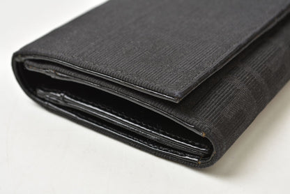 フェンディ 財布/二つ折 FENDI 折財布 8M0029 ZUCCA/ズッカ柄 ブラック【中古】