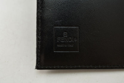 フェンディ 財布/二つ折 FENDI 折財布 8M0029 ZUCCA/ズッカ柄 ブラック【中古】