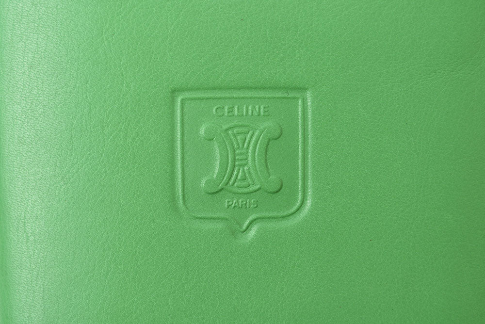 セリーヌ 財布/二つ折 CELINE ヴィンテージ トリオンフ 型押し レザー グリーン メンズ【中古】