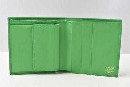 セリーヌ 財布/二つ折 CELINE ヴィンテージ トリオンフ 型押し レザー グリーン メンズ【中古】