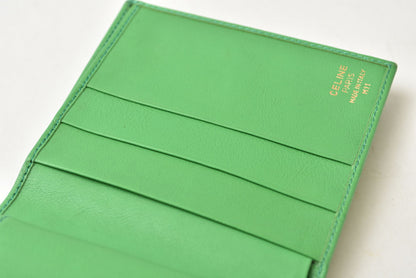 セリーヌ 財布/二つ折 CELINE ヴィンテージ トリオンフ 型押し レザー グリーン メンズ【中古】