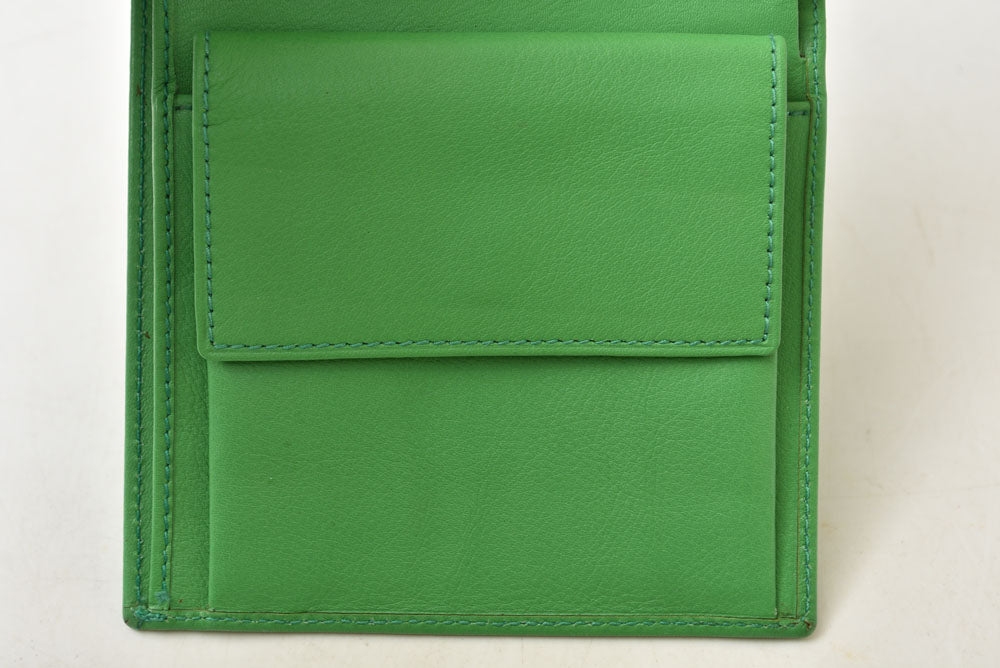 セリーヌ 財布/二つ折 CELINE ヴィンテージ トリオンフ 型押し レザー グリーン メンズ【中古】