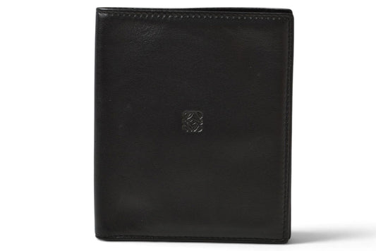 ロエベ 財布/札入れ LOEWE ヴィンテージ 二つ折り/折財布 アナグラム ブラック メンズ【中古】