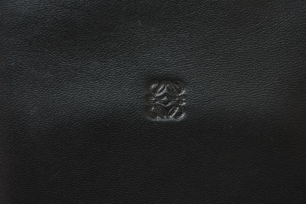 ロエベ 財布/札入れ LOEWE ヴィンテージ 二つ折り/折財布 アナグラム ブラック メンズ【中古】