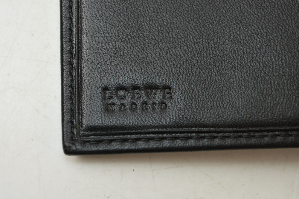 ロエベ 財布/札入れ LOEWE ヴィンテージ 二つ折り/折財布 アナグラム ブラック メンズ【中古】