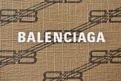 バレンシアガ マルチポーチ BALENCIAGA クラッチバッグ BB モノグラム ポーチ ラウンド ブラウン 702624 210DA 2762 メンズ/レディース【中古】