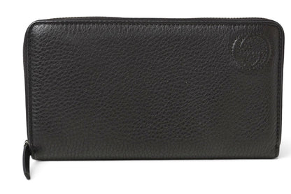 グッチ 長財布 GUCCI ソーホー ラウンドファスナー 328318 レザー ブラック/シルバー金具 レディース/メンズ【中古】