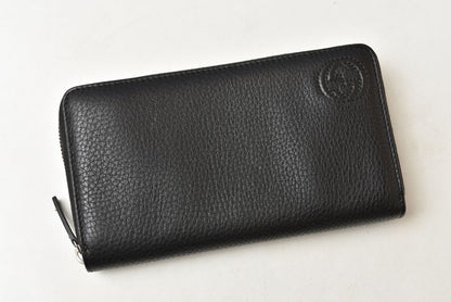 グッチ 長財布 GUCCI ソーホー ラウンドファスナー 328318 レザー ブラック/シルバー金具 レディース/メンズ【中古】