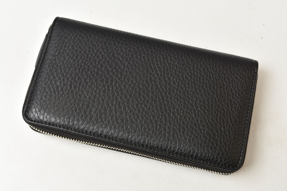 グッチ 長財布 GUCCI ソーホー ラウンドファスナー 328318 レザー ブラック/シルバー金具 レディース/メンズ【中古】