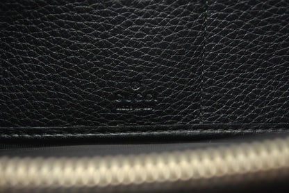 グッチ 長財布 GUCCI ソーホー ラウンドファスナー 328318 レザー ブラック/シルバー金具 レディース/メンズ【中古】