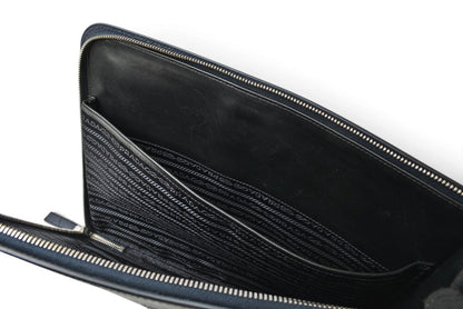 プラダ クラッチバッグ/セカンドバッグ PRADA サフィアーノ レザー AV5841 ネイビー メンズ 【中古】